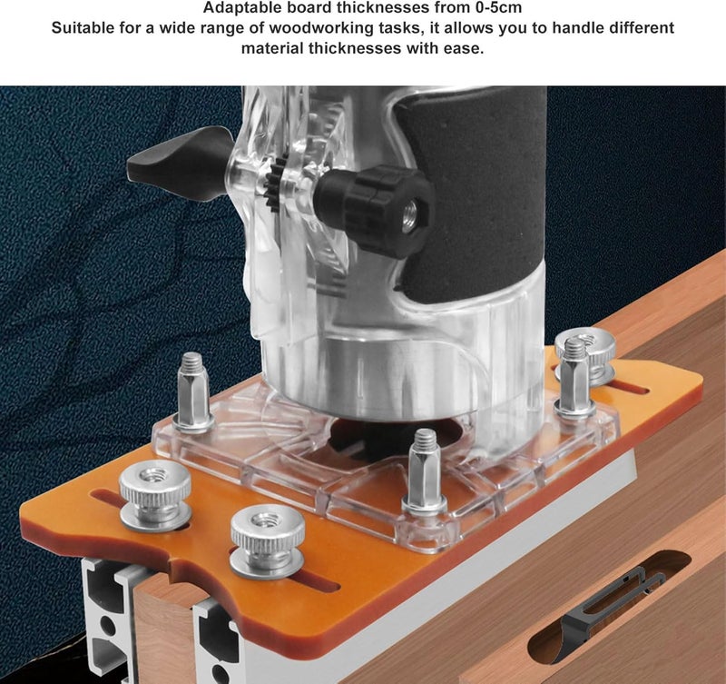 Espusta Furniture Wood Trimmer Router Base, Router Slotting Bracket, 2 in 1 Compact Wood Palm Router Base for Inside Diameter 65mm Trimming Machine - Image 3